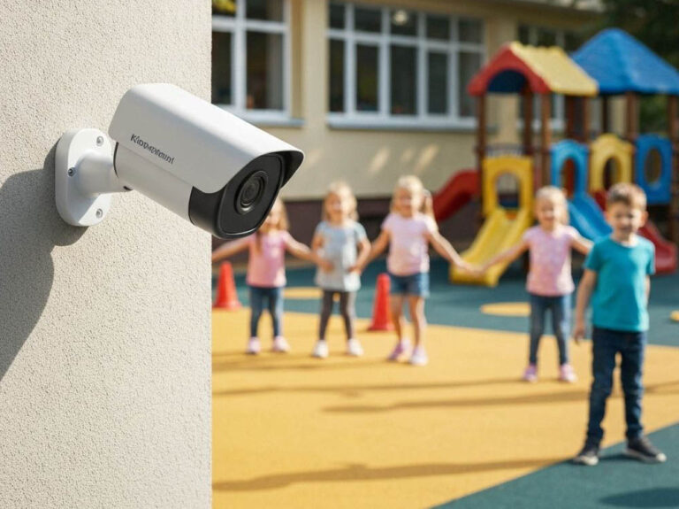 Cámara de seguridad en una guardería infantil.