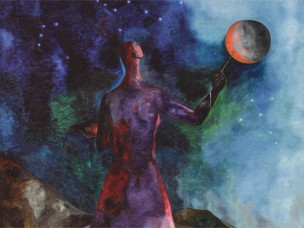 Cordelia Urueta: "Pintora de luna" (1952), detalle.
