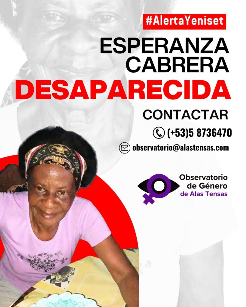 Esperanza Cabrera, adulta mayor desaparecida en Cuba