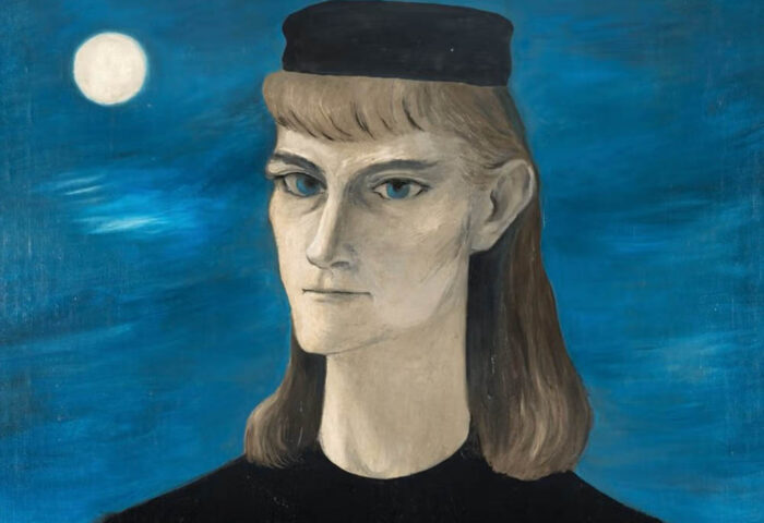 Gertrude Abercrombie: "Autorretrato con gato" (1953), detalle.