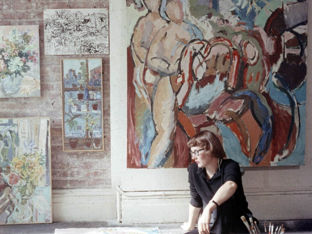 Nell Blaine en su estudio en New York, 1957. Foto: Gordon Parks / LIFE