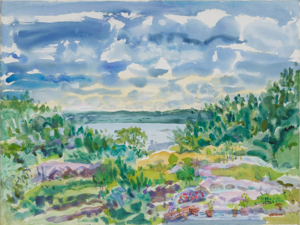 Nell Blaine: "Nubes sobre Ledge" (1980).