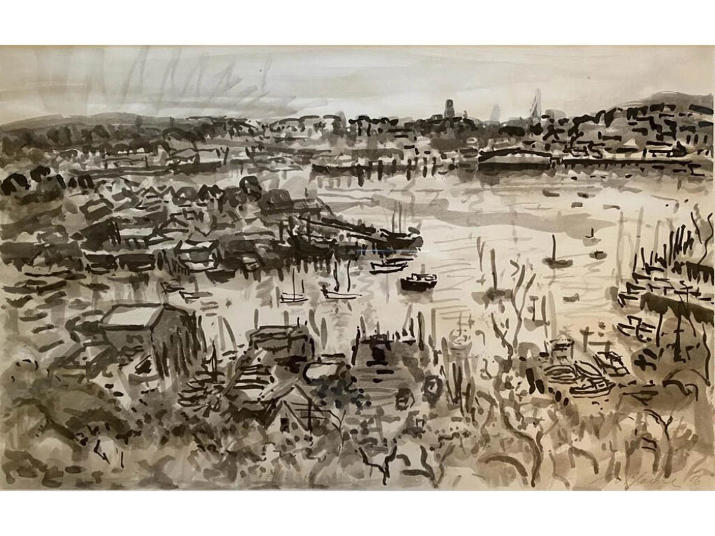 Nell Blaine: "Vista del puerto desde la colina Banner" (1986).