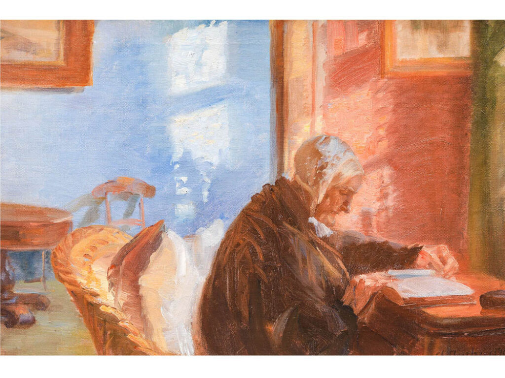 Anna Ancher: "Retrato de mi madre en la habitación roja" (1909).