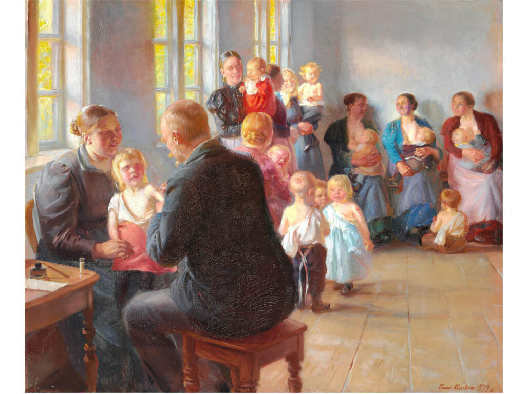 Anna Ancher: "Vacunación" (1889).