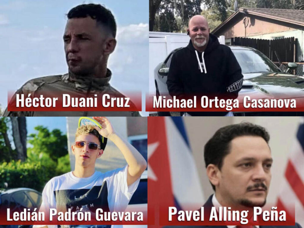 Fallecidos en el enfrentamiento con la guardia fronteriza cubana.