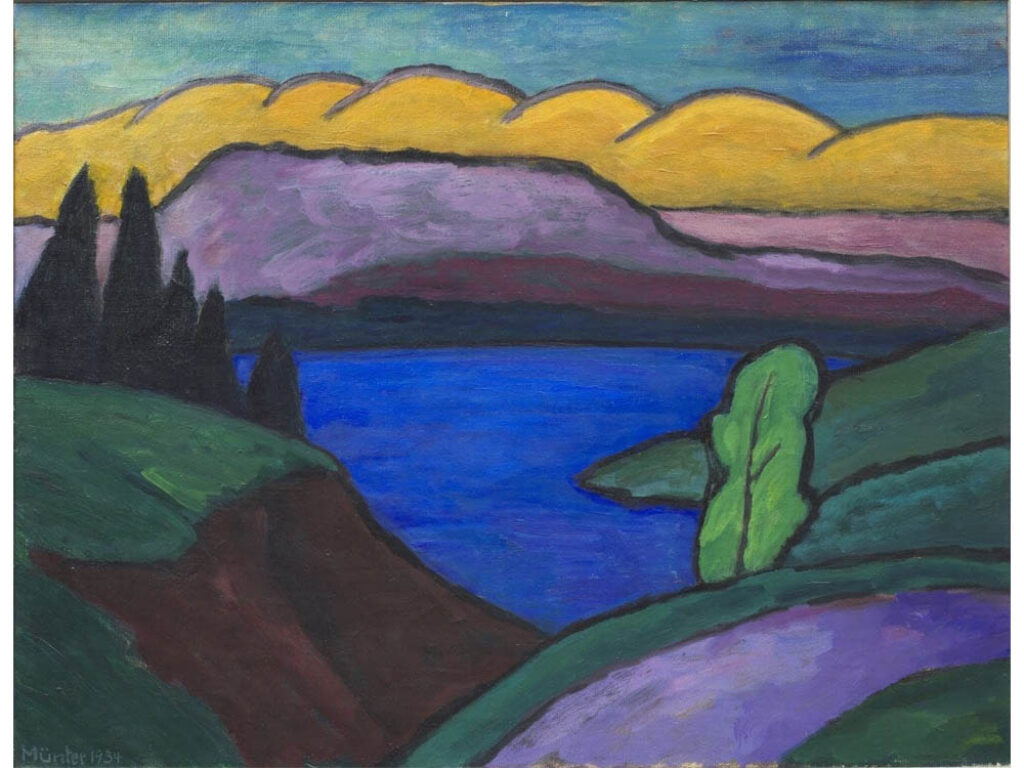 Gabriele Münter: "El lago azul" (1954).