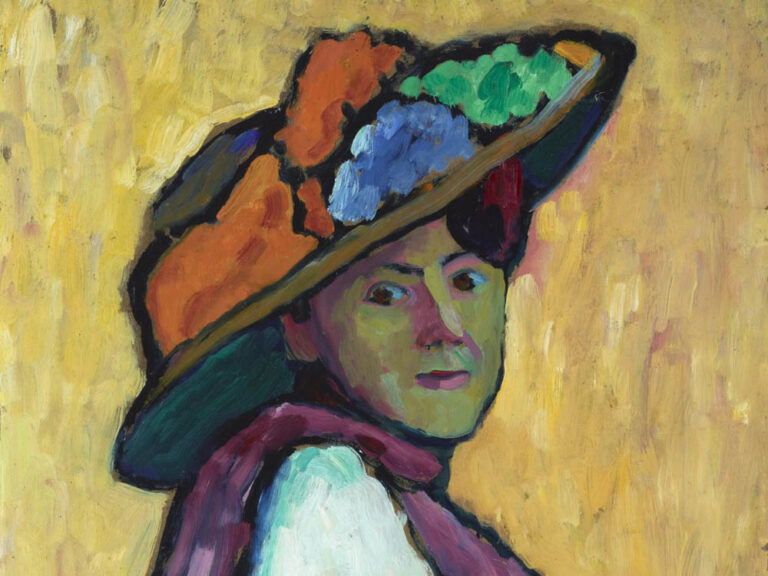 Gabriele Münter: "Retrato de Marianne von Werefkin" (1909), detalle.