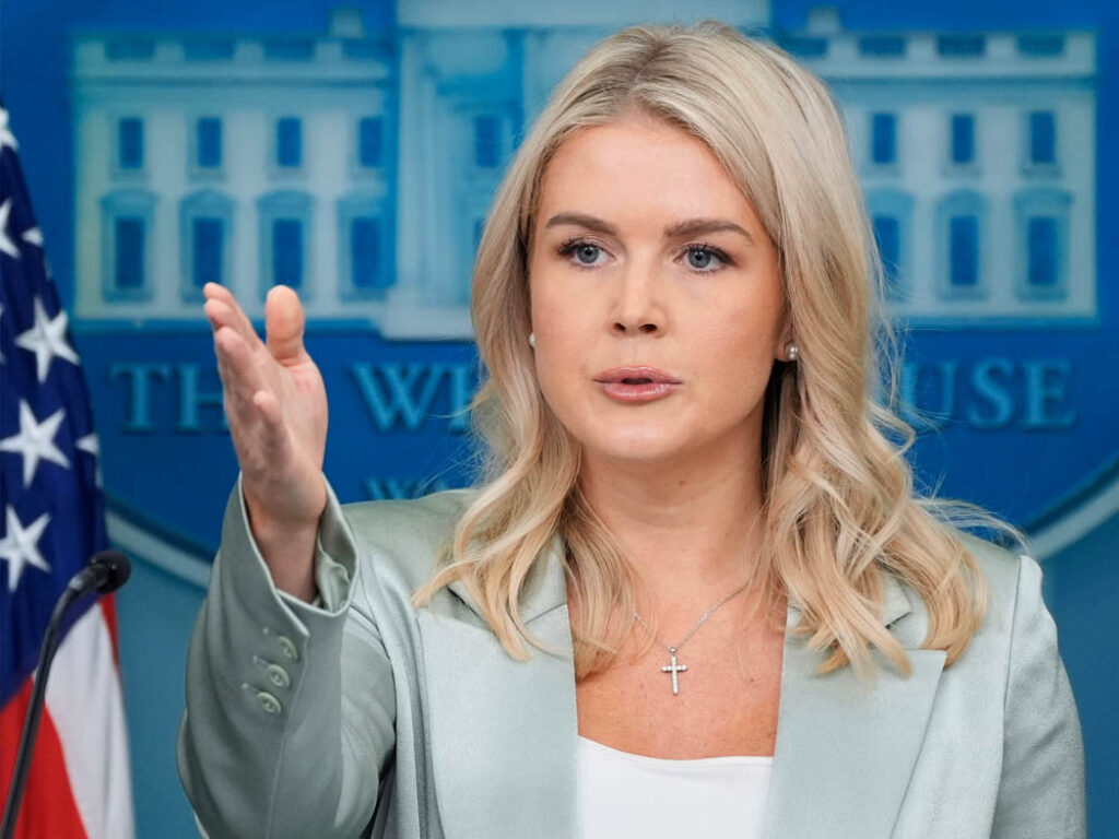 Karoline Leavitt, secretaria de prensa de la Casa Blanca.