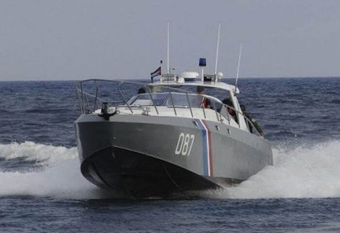 Lancha de las Tropas Guardafronteras cubanas.