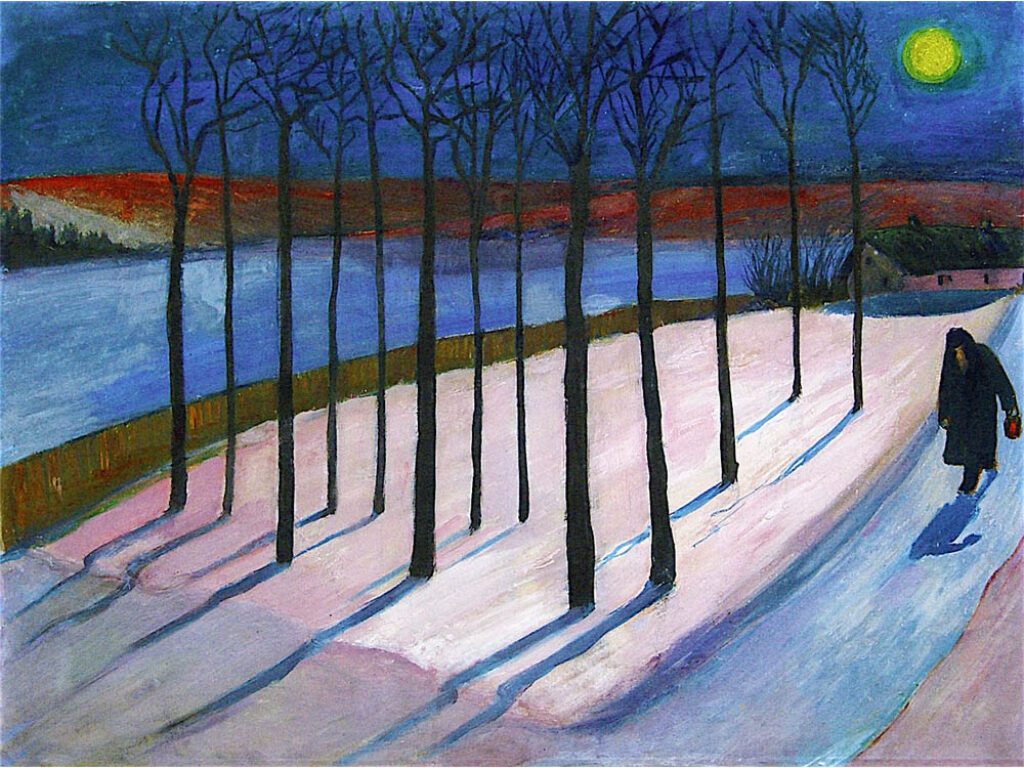 Marianne von Werefkin: "A la luz de la luna" (1910).