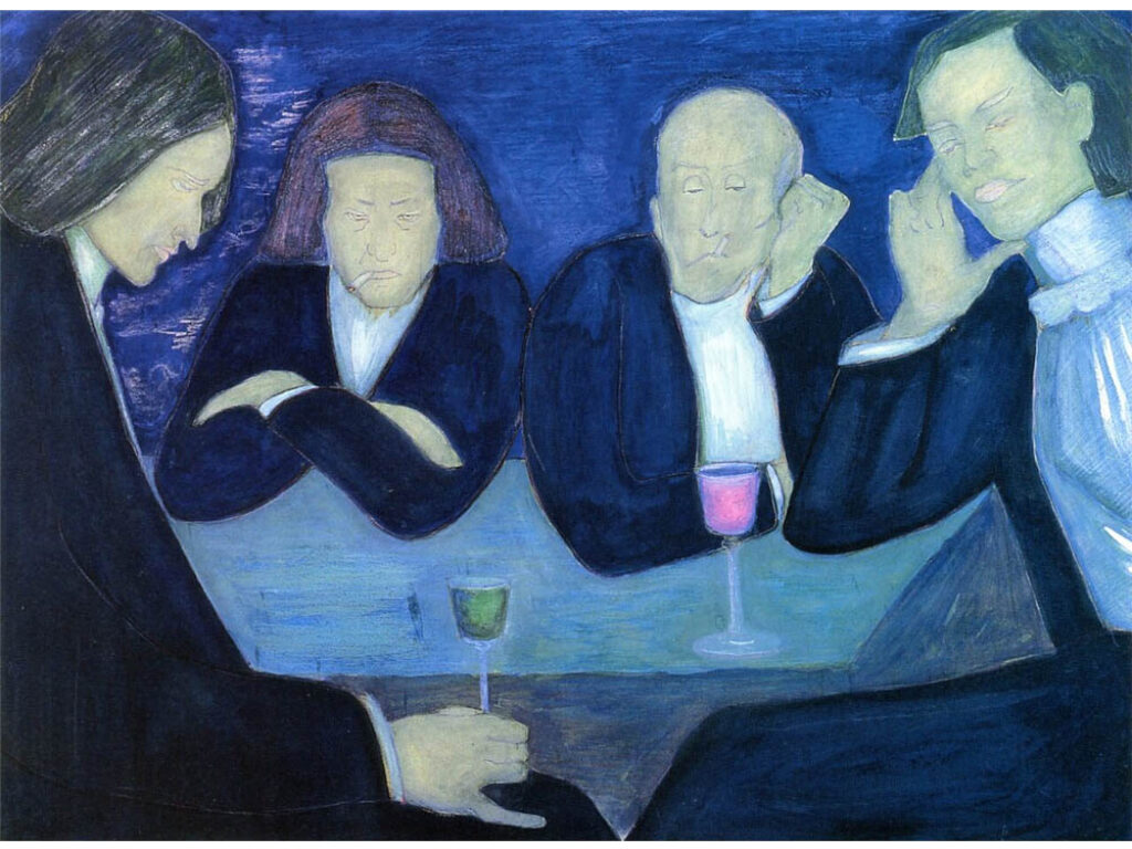 Marianne von Werefkin: "En el café" (1909).