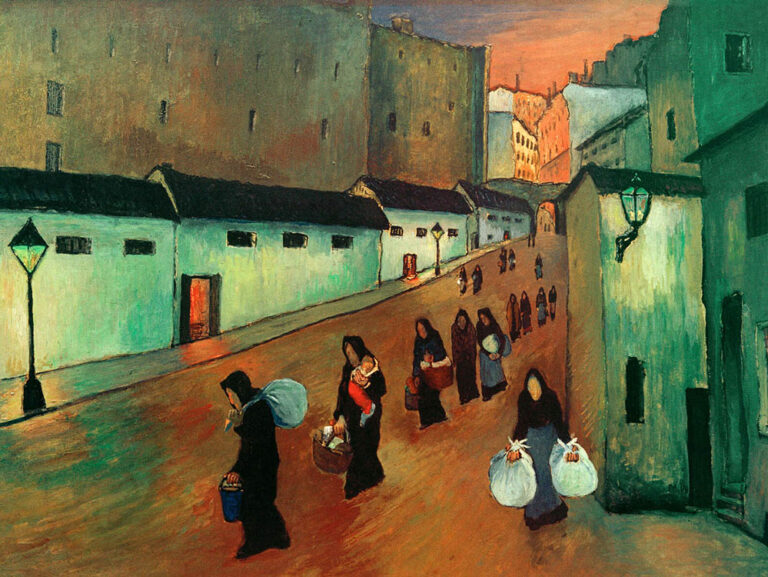 Marianne von Werefkin: "Regreso a casa" (1909), detalle.