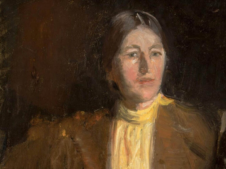 Michael Peter Ancher: "Autorretrato con Anna Ancher" (sin fecha), detalle.