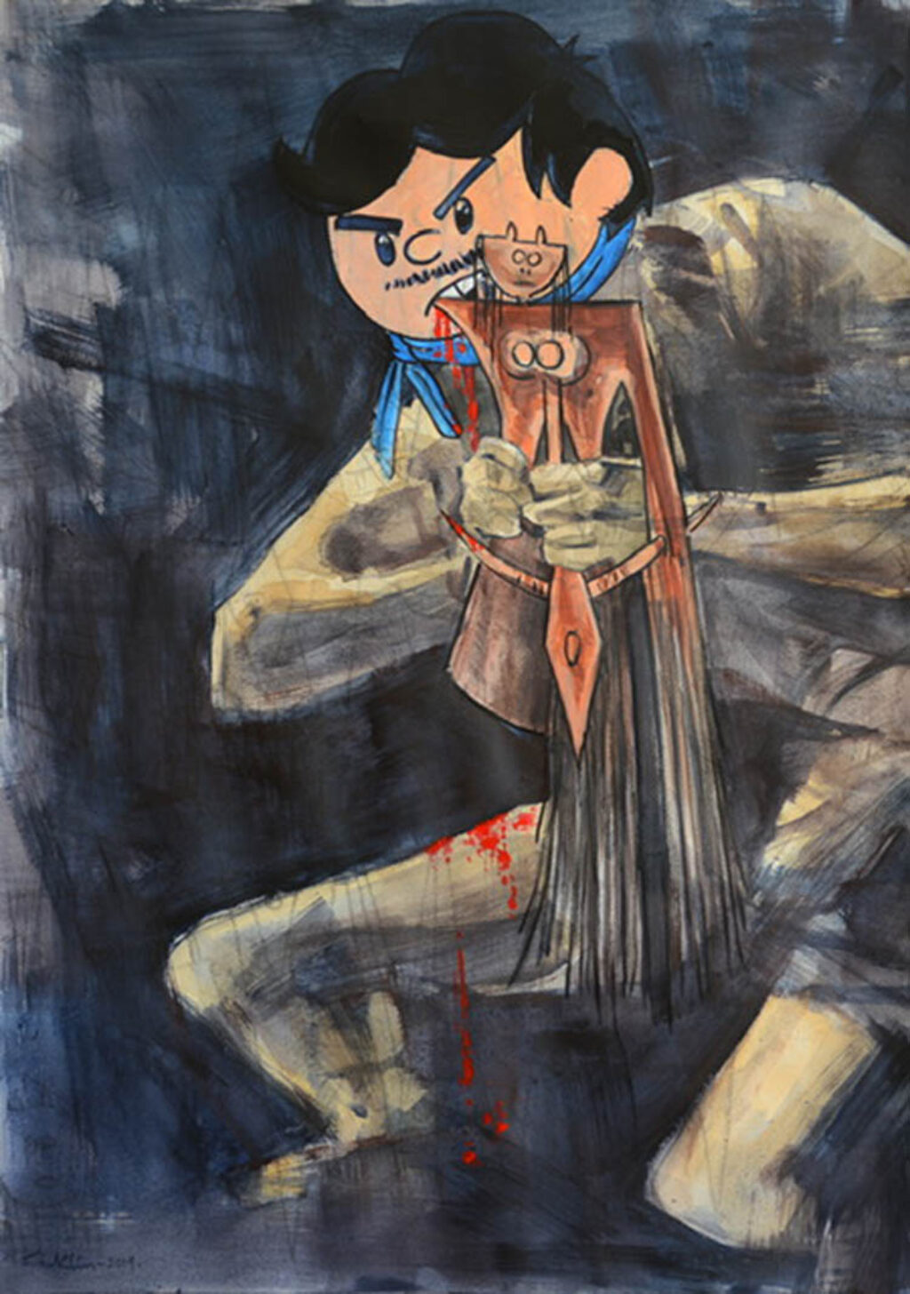 Franklin Álvarez: "Saturno devorando a su padre" (2019).