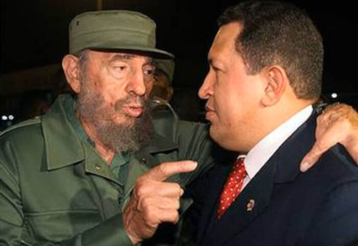 Fidel Castro y Hugo Chávez.