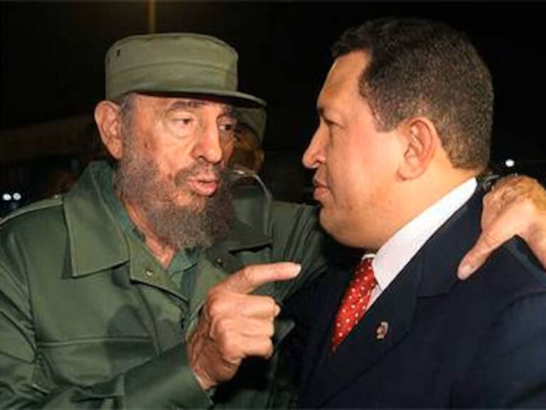 Fidel Castro y Hugo Chávez.