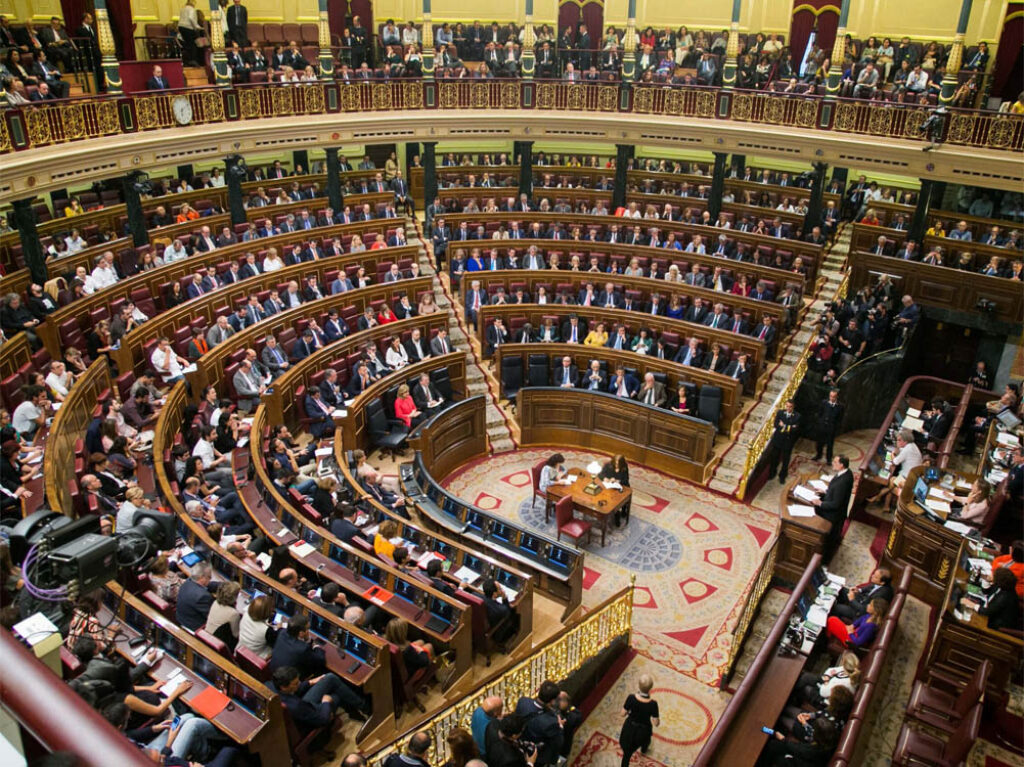 Hemiciclo del Congreso de los Diputados de España.