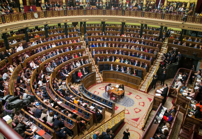 Hemiciclo del Congreso de los Diputados de España.