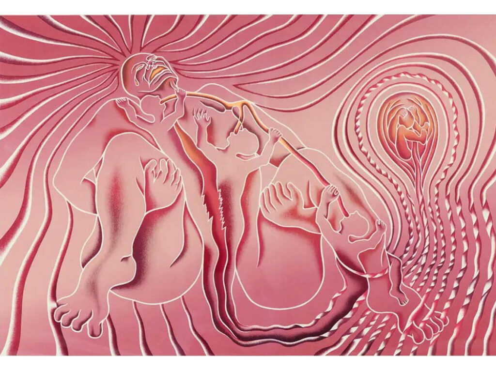 Judy Chicago: "Desgarradura de nacimiento" (1985).