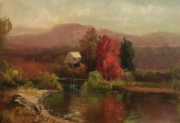 Julie Hart Beers: "Cabaña en el valle superior del Hudson, otoño" (1910).