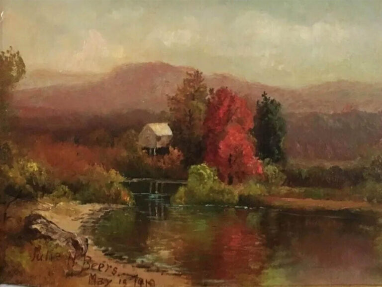 Julie Hart Beers: "Cabaña en el valle superior del Hudson, otoño" (1910).