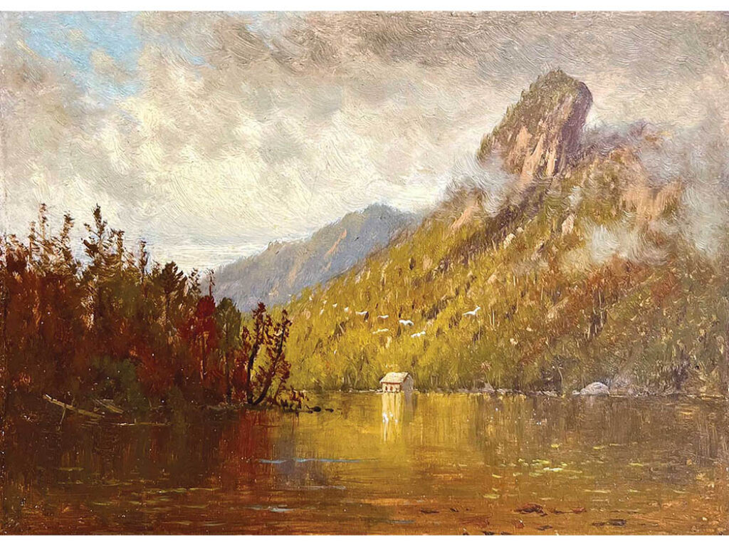Julie Hart Beers: "El Acantilado del Águila en Franconia Notch" (ca. 1870).