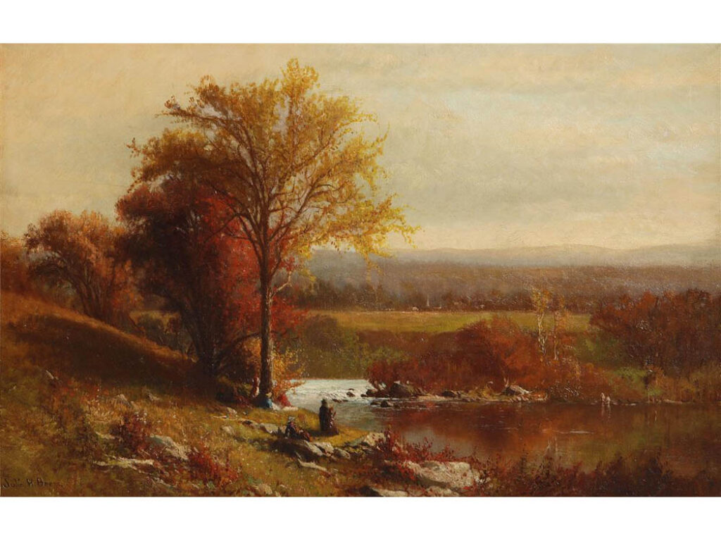 Julie Hart Beers: "Paisaje de otoño con río" (sin fecha).