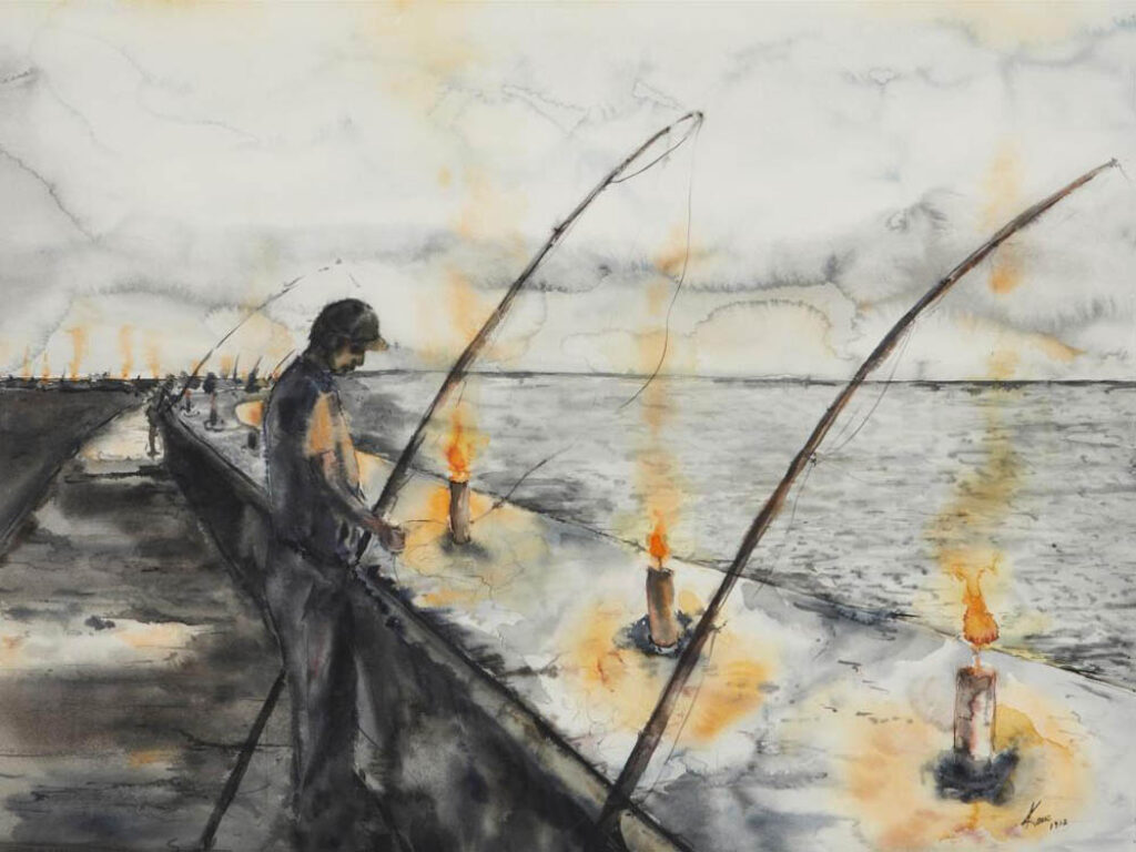 Kadir López: "Peces en vela" (2002).