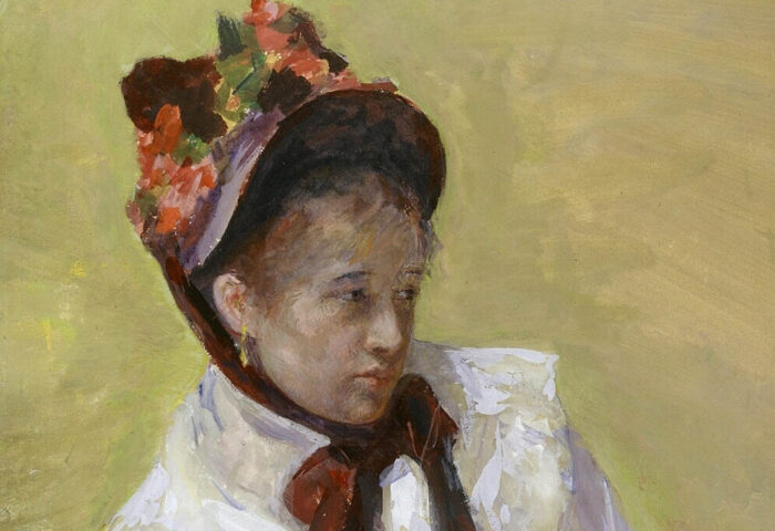 Mary Cassatt: "Autorretrato" (1878), detalle.