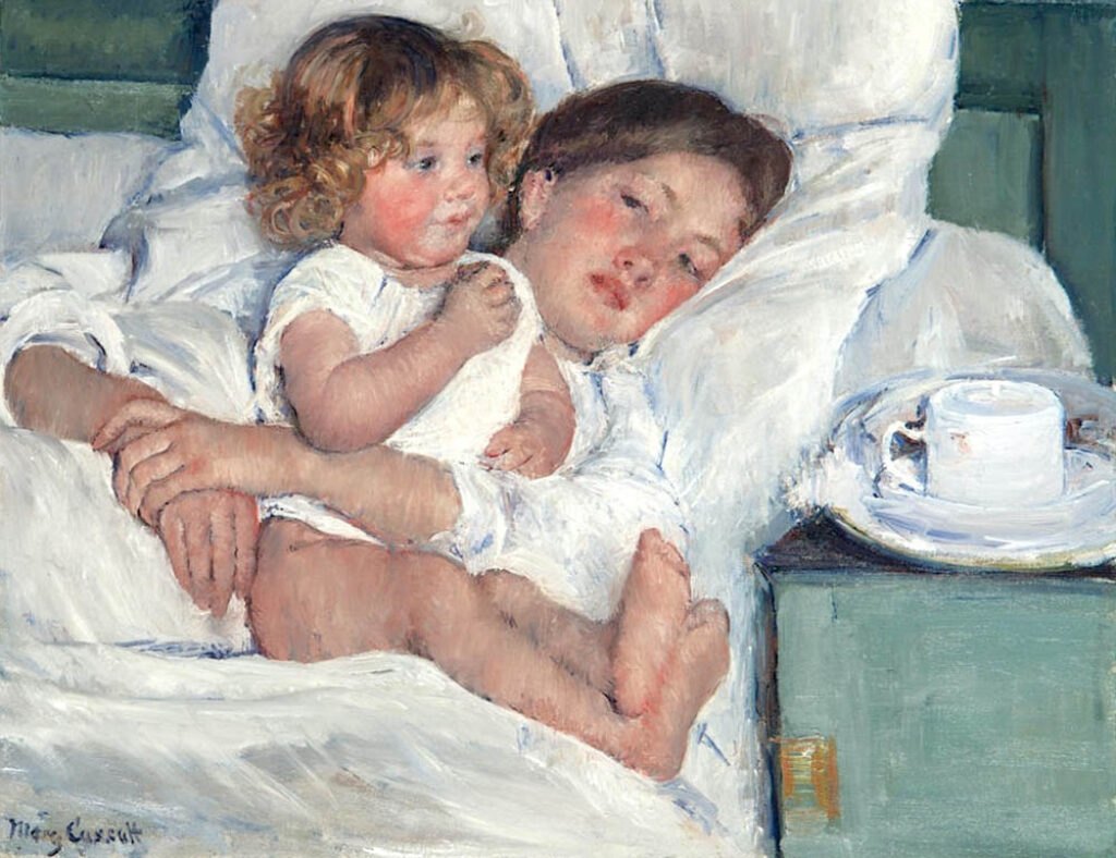 Mary Cassatt: "Desayuno en cama" (1897).