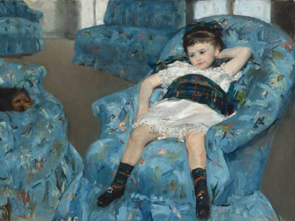 Mary Cassatt: "Niña en una butaca azul" (1878).