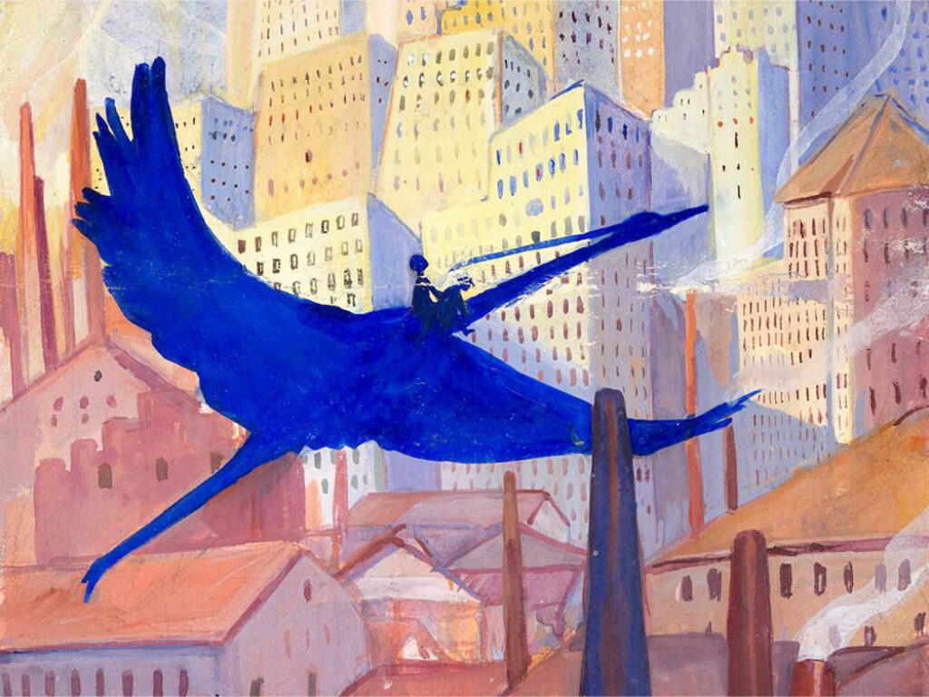 Rosario de Velasco: "El pájaro azul" (1927), detalle.
