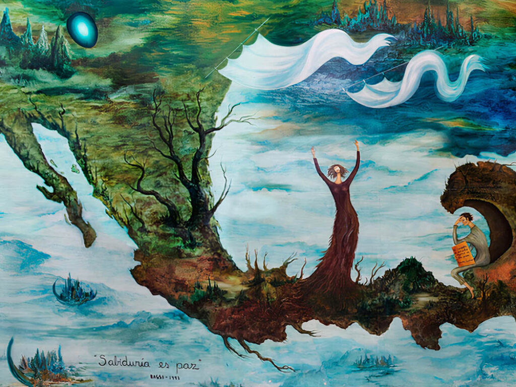 Sofía Bassi: "Sabiduría es paz" (1993), detalle.