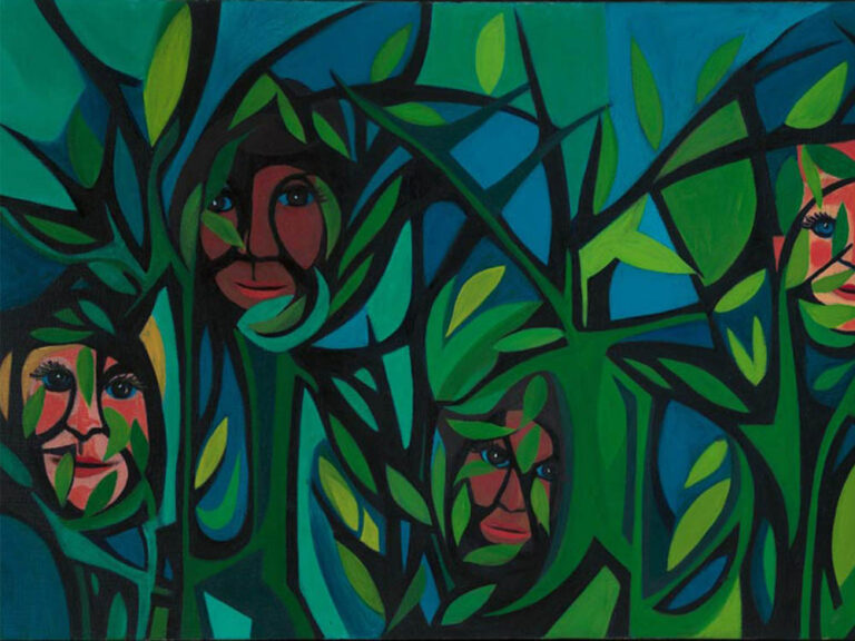 Faith Ringgold: "¡Escóndanse, pequeños!" (1966), detalle.
