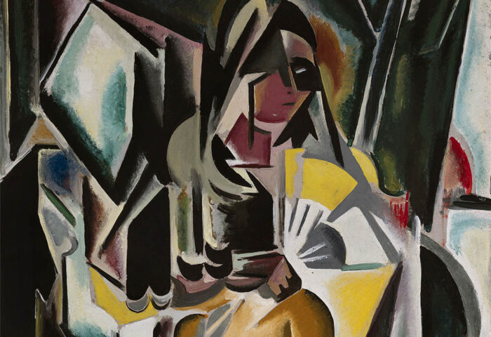 María Blanchard: "Mujer con abanico" (1915), detalle.