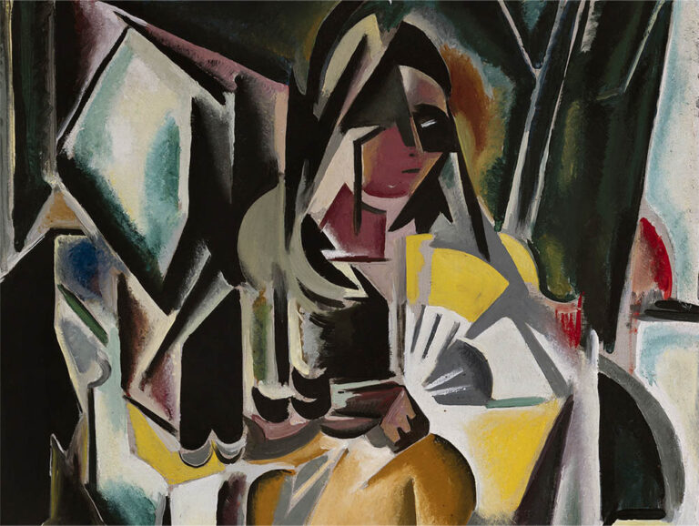 María Blanchard: "Mujer con abanico" (1915), detalle.