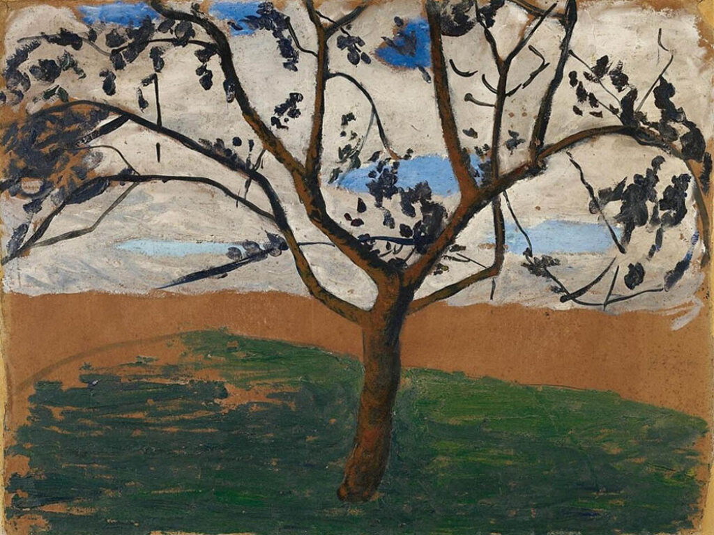 Paula Modersohn-Becker: "Manzano contra un cielo brillante" (1900).