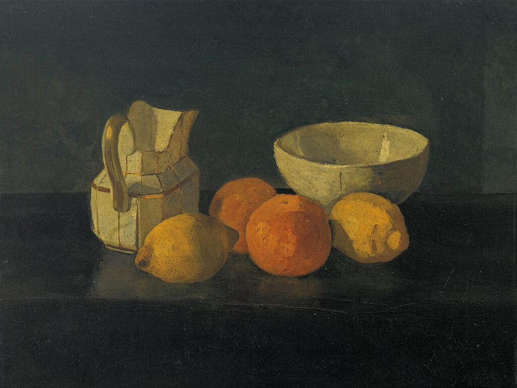 Paula Modersohn-Becker: "Naturaleza muerta con cuenco y jarra de leche" (ca. 1900).