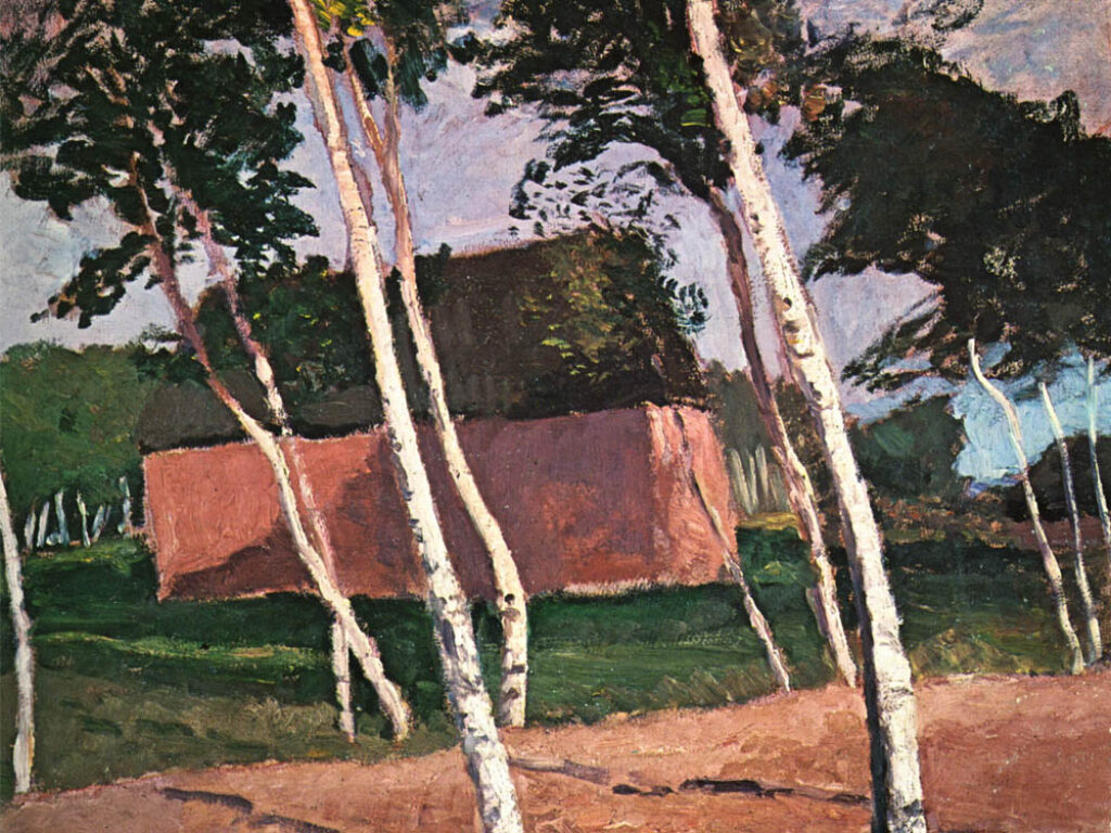 Paula Modersohn-Becker: "Paisaje de Worpswede" (ca. 1900), detalle.