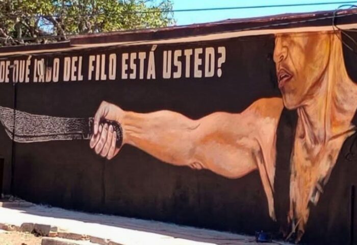 Mural del artista chileno Rata Virus.