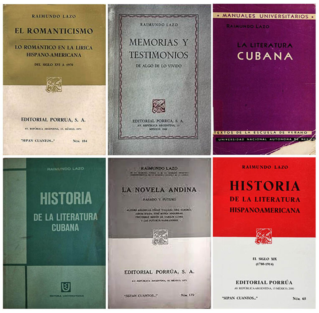 Selección de libros de Raimundo Lazo.