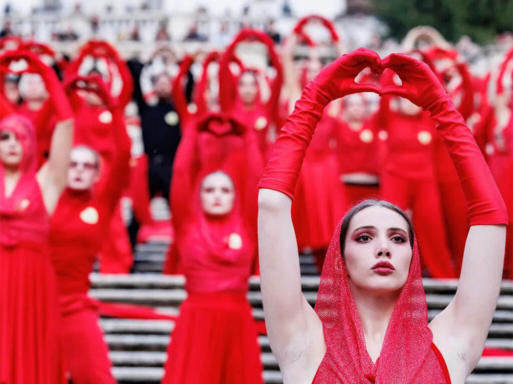 Actividad en el Día Internacional para la Eliminación de la Violencia contra la Mujer. Roma, 25 de noviembre de 2025. Foto: Roberto Monaldo / LaPresse