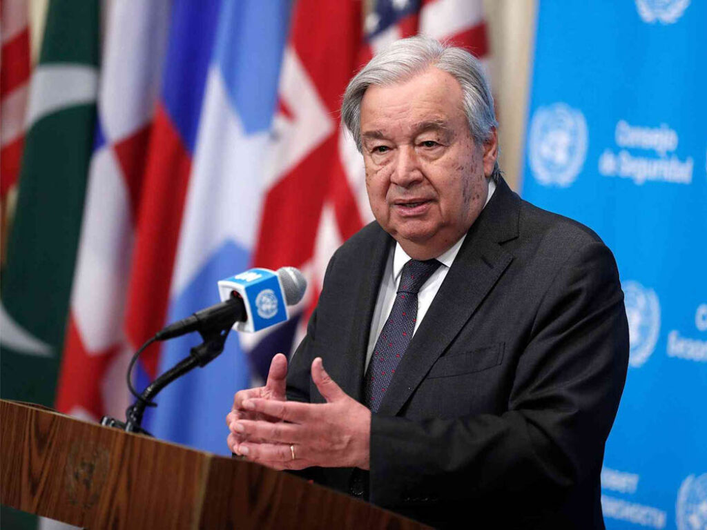 António Guterres, Secretario General de las Naciones Unidas.