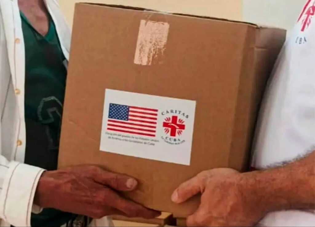 Ayuda humanitaria enviada por Estados Unidos al pueblo cubano a través de Cáritas, febrero de 2026.