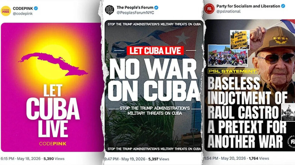 Campaña mediática organizada por CodePink, el Foro Popular y el Partido por el Socialismo y la Liberación en apoyo al régimen cubano.