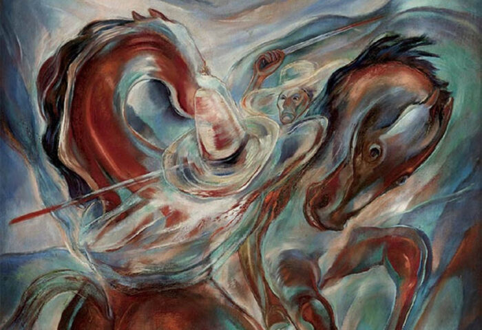 Carlos Enríquez: "Combate" (1941), detalle.