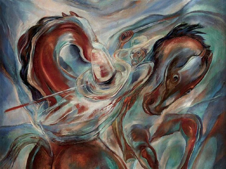Carlos Enríquez: "Combate" (1941), detalle.