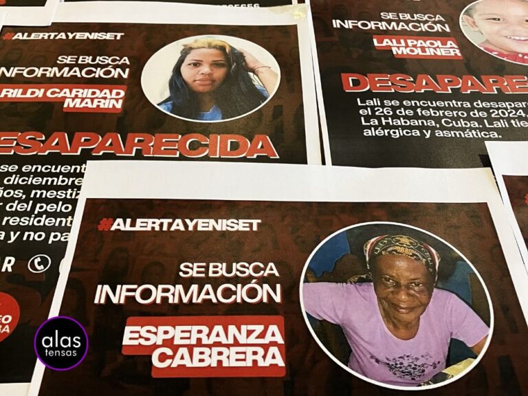 carteles con alertas de desapariciones