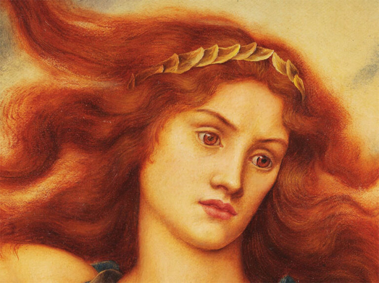 Evelyn De Morgan: "Casandra" (1898), detalle.